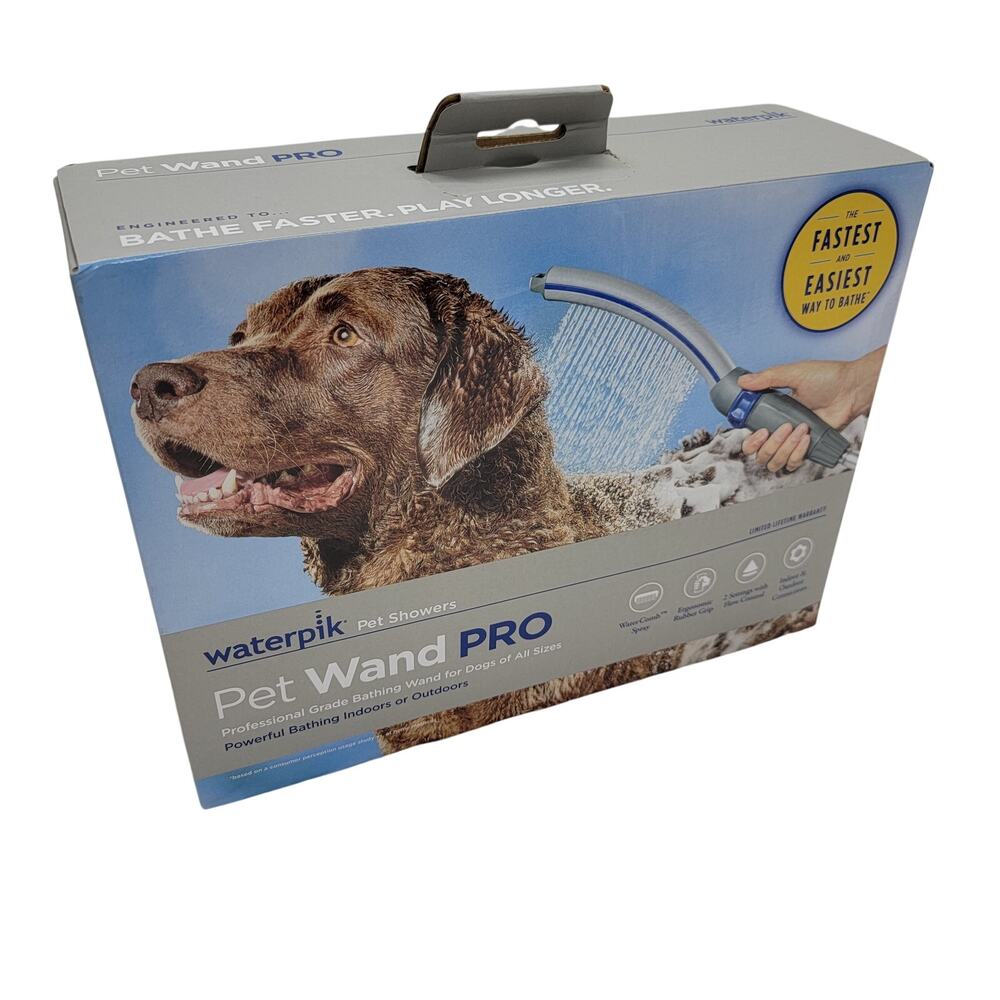 NIB Waterpik Pet Wand PRO Dog Shower Attachment Sprayer Wand PPR-252E Unopened